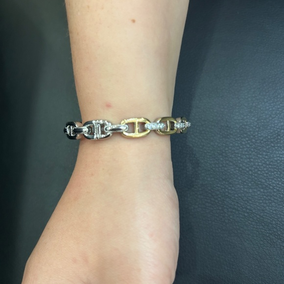 CZ Alternate Mariner Bangle Bracelet - Picture 5 of 5